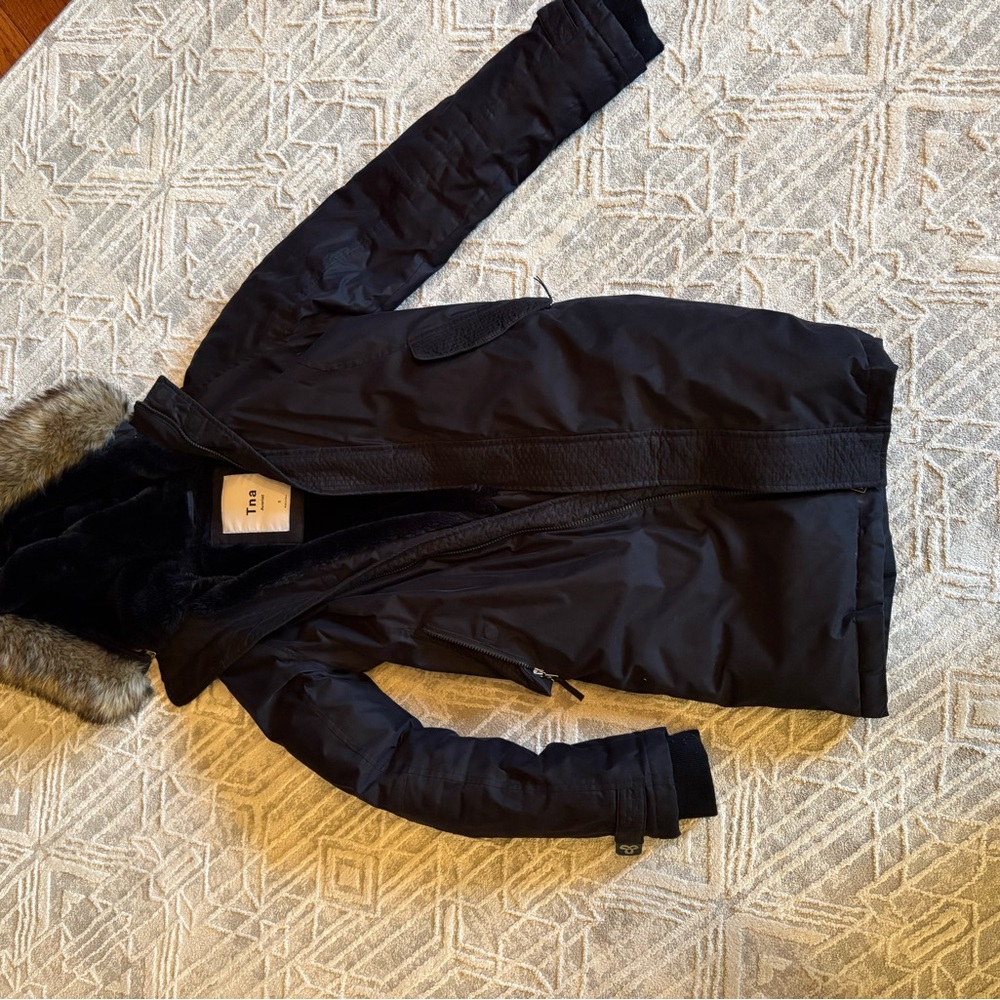 Women's Black Fur-Trimmed Jacket